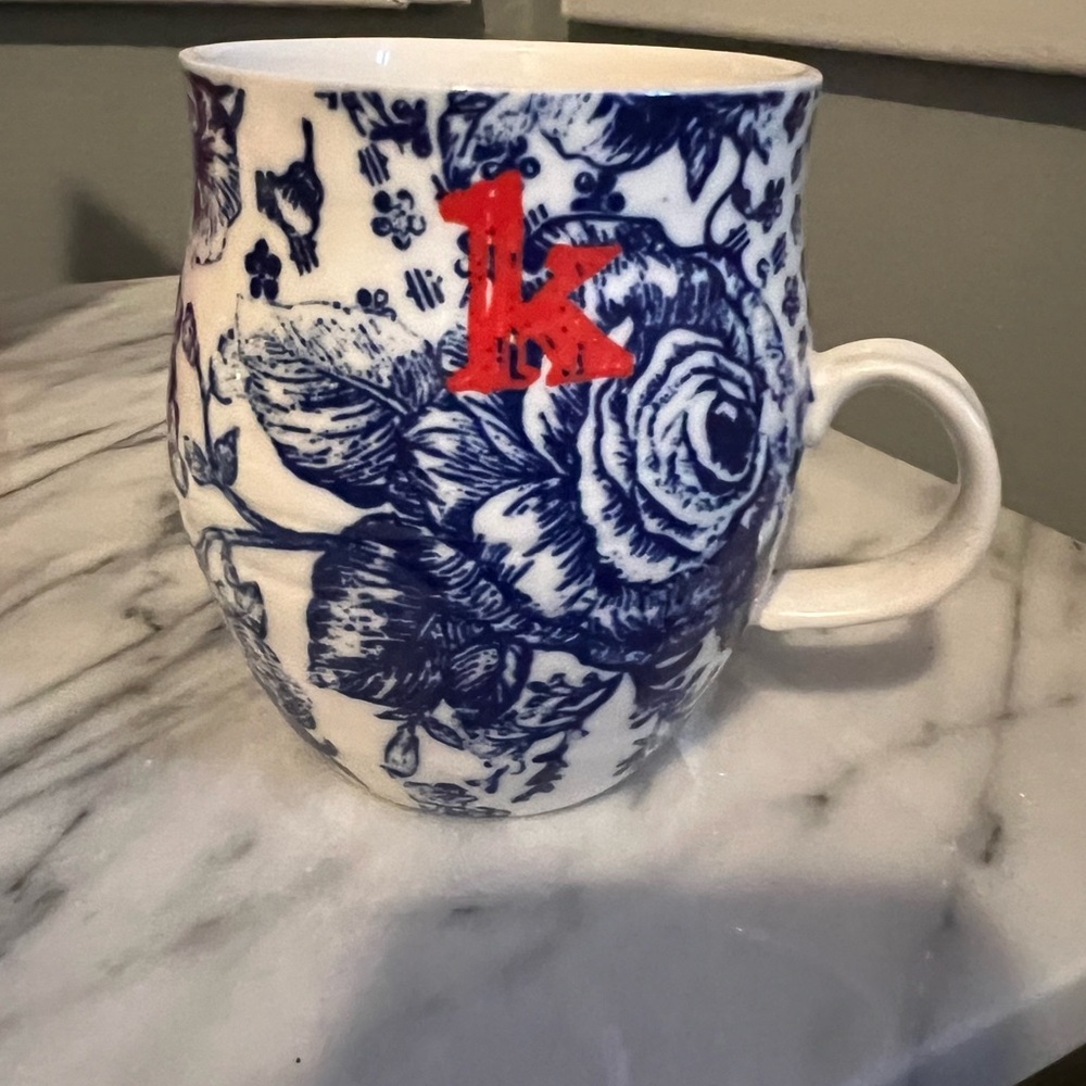 Anthropologie Monogram “K” Mug